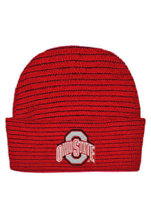 Stripe Ohio State Buckeyes Newborn Knit Hat - Red
