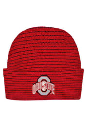 Ohio State Buckeyes Red Stripe Newborn Knit Hat