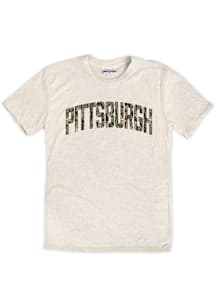 Pittsburgh Womens Oatmeal Camo Wordmark Short Sleeve T-Shirt