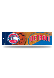 Detroit Pistons 3x11 Bumper Sticker - Blue
