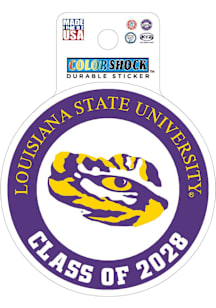 LSU Tigers Class of 2028 Durable Stickers - Purple