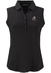 Cutter and Buck Cleveland Browns Womens Black Historic Forge Eco Polo Shirt