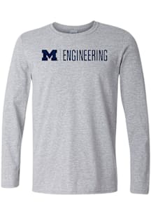 Michigan Wolverines Grey Engineering Long Sleeve T Shirt