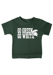 Infant Green Michigan State Spartans Slogan Short Sleeve T-Shirt