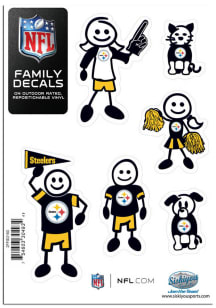 Pittsburgh Steelers Family Auto Decal - Black