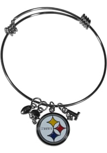 Pittsburgh Steelers Charm Bangle Womens Bracelet