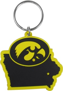 Black Iowa Hawkeyes Home State Flex Keychain