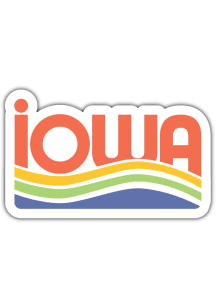 Iowa colorful waves design Stickers