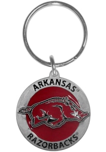 Arkansas Razorbacks Carved Metal Keychain