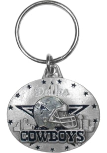 Dallas Cowboys Oval Carved Metal Keychain