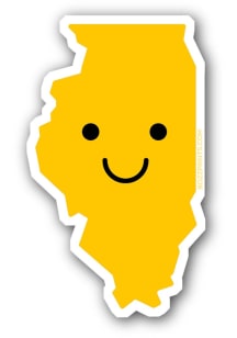 Illinois Smiley Face Stickers
