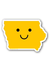 Iowa Smiley Face Stickers