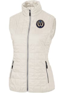 Cutter and Buck Philadelphia Union Womens White Rainier PrimaLoft Vest