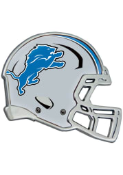 Detroit Lions Domed Football Helmet Car Emblem - Grey