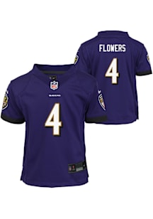 Zay Flowers Baltimore Ravens Boys Purple Nike Nike Game Football Jersey