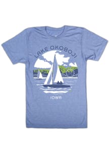 Bozz Prints Iowa Blue Lake Okoboji Short Sleeve Fashion T Shirt