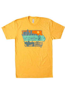 Bozz Prints Iowa Gold Layers of Iowa Short Sleeve Fashion T Shirt