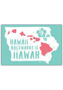 Iowa Hawaii Backward Postcard