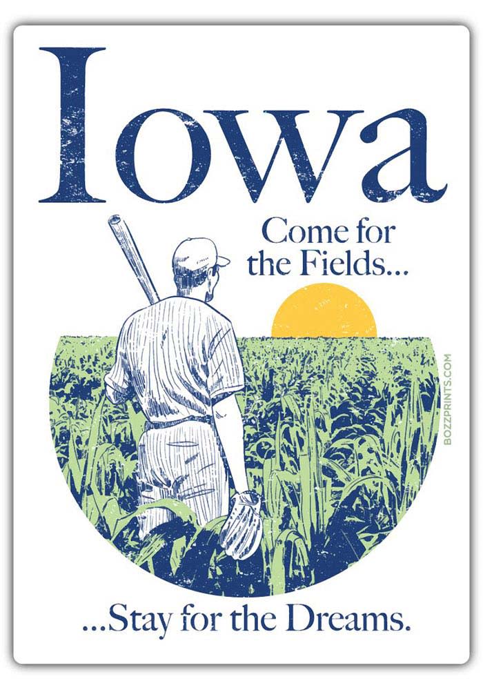 Iowa Come For The Fields Stickers