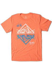 Bozz Prints Iowa Orange High Trestle Trail Bridge Short Sleeve Fashion T Shirt