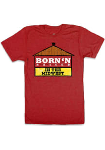 Bozz Prints RALLY Red Born'n Raised in the Midwest Short Sleeve T Shirt