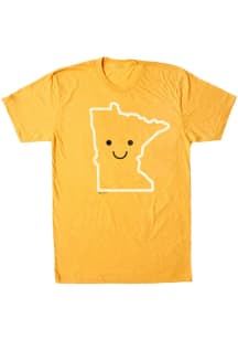 Bozz Prints Minnesota Gold Smiley Face Short Sleeve Fashion T Shirt