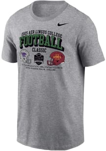 K-State Wildcats Grey Nike Aer Lingus College Football Classic Short Sleeve T Shirt