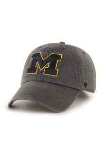 47 Charcoal Michigan Wolverines Cleanup Adjustable Hat