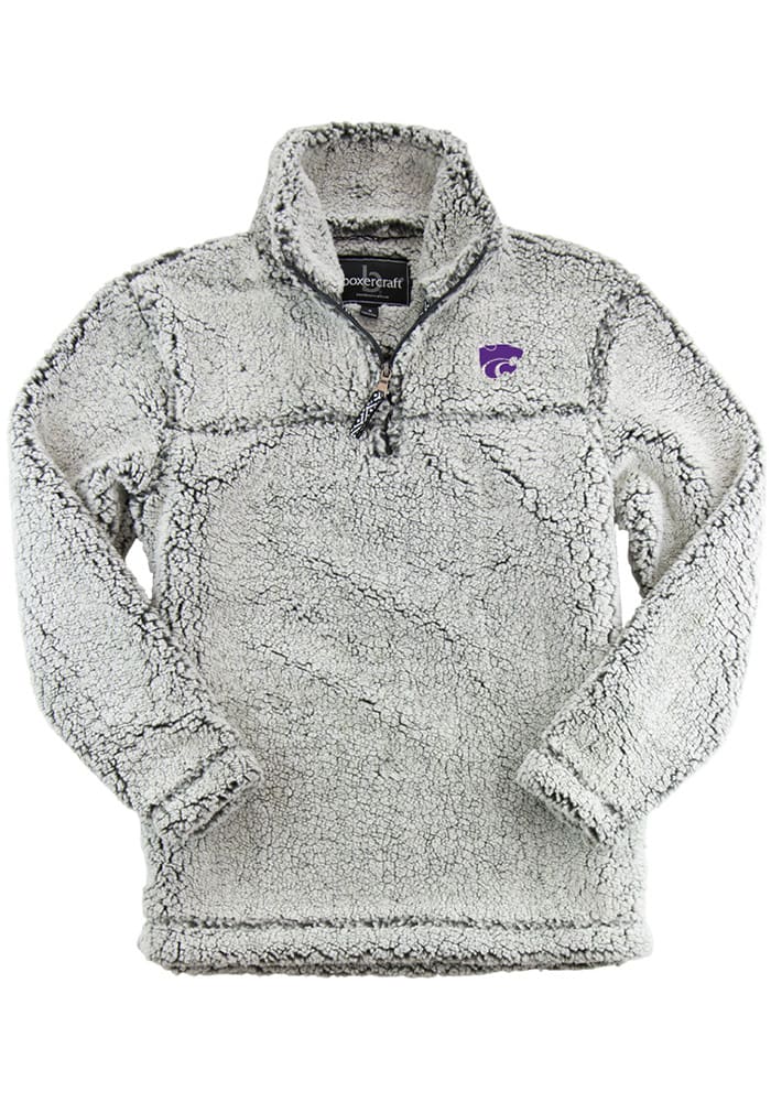 Buffalo Bills Profile Women's Plus Size Sherpa Quarter-Zip Jacket - Gray