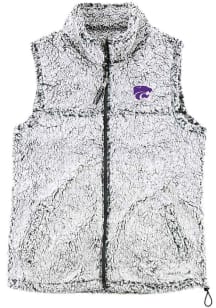 K-State Wildcats Womens Grey Sherpa Vest