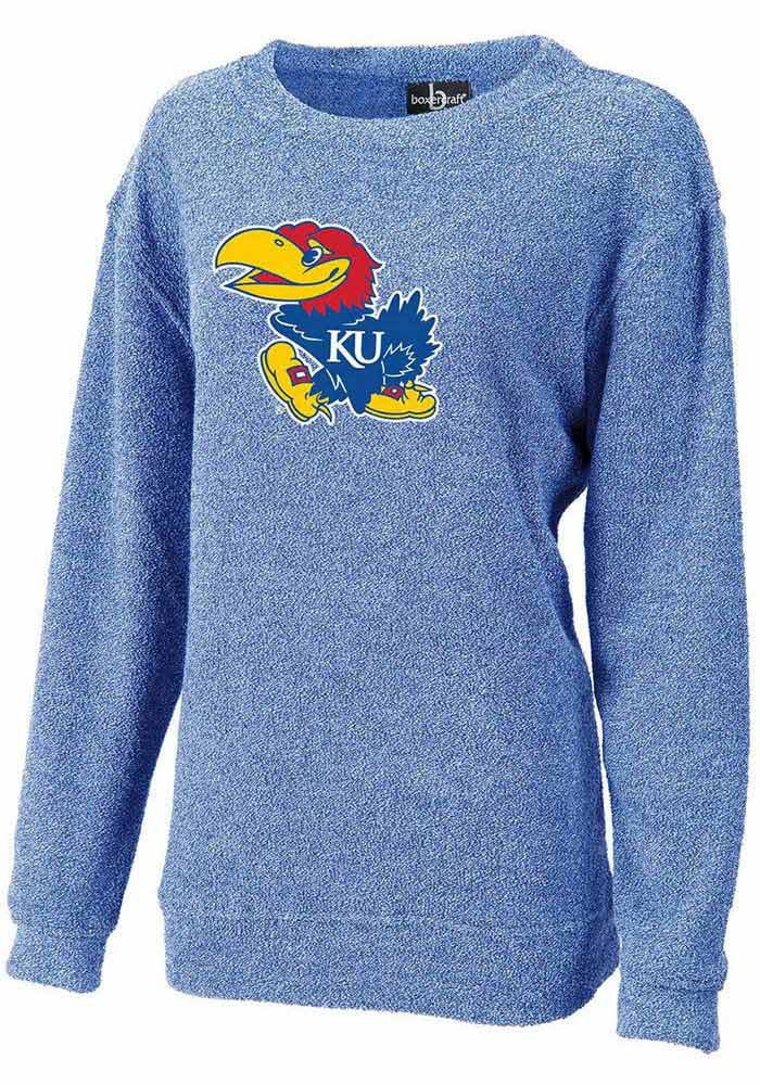 Kansas Jayhawks Womens Blue Cozy Crew Sweatshirt