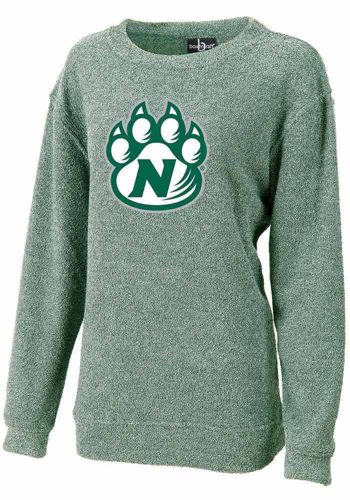 Northwest Missouri State Bearcats Womens Green Cozy Crew Sweatshirt