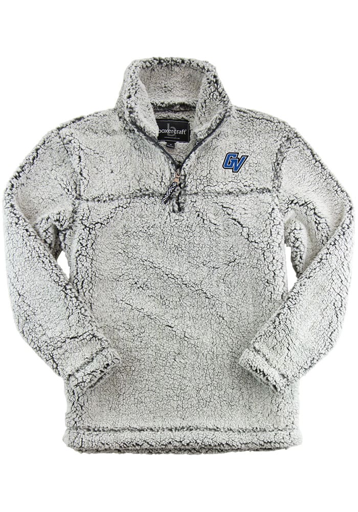 Grand Valley State Lakers Womens Grey Sherpa 1/4 Zip Pullover