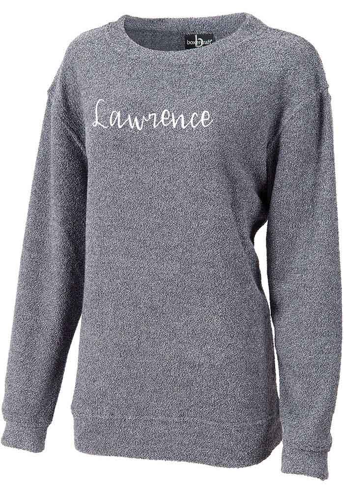 Lawrence Womens Navy Script Long Sleeve Crew Sweatshirt
