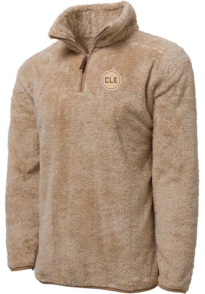 Cleveland Brown CLE Circle Long Sleeve Sherpa 1/4 Zip Pullover