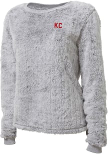 Kansas City Womens Grey KC Long Sleeve Cozy Crew Sweatshirt