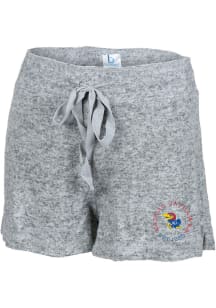 Kansas Jayhawks Womens Grey Cuddle Shorts