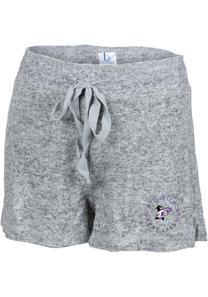 K-State Wildcats Womens Grey Cuddle Shorts