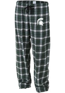 Michigan State Spartans Womens Green Flannel Loungewear Sleep Pants