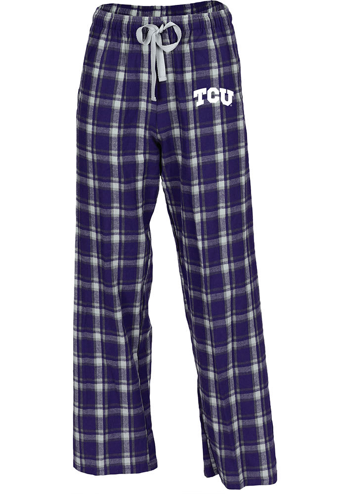 TCU Horned Frogs Womens Purple Flannel Loungewear Sleep Pants