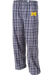Michigan Wolverines Youth Navy Blue Plaid Flannel Sleep Pants