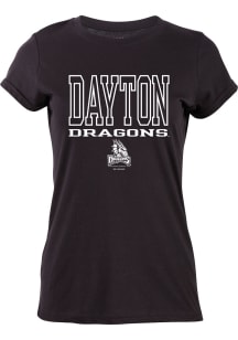 Dayton Dragons Womens Black Essential Short Sleeve T-Shirt