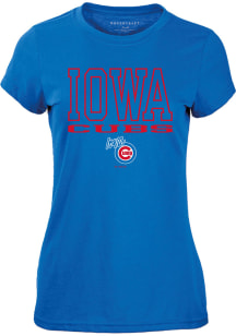 Iowa Cubs Womens Blue Essential Short Sleeve T-Shirt
