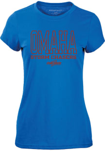 Omaha Storm Chasers Womens Blue Essential Short Sleeve T-Shirt