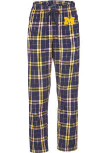 Youth Navy Blue Michigan Wolverines Flannel Loungewear Sleep Pants
