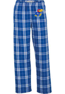 Kansas Jayhawks Youth Blue Flannel Sleep Pants