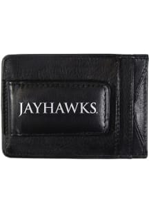 Kansas Jayhawks Logo Leather Mens Money Clip