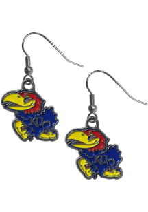 Kansas Jayhawks Logo Dangler Womens Earrings