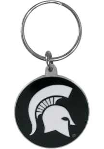 Michigan State Spartans Carved Metal Keychain