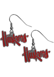 Nebraska Cornhuskers Logo Dangler Womens Earrings